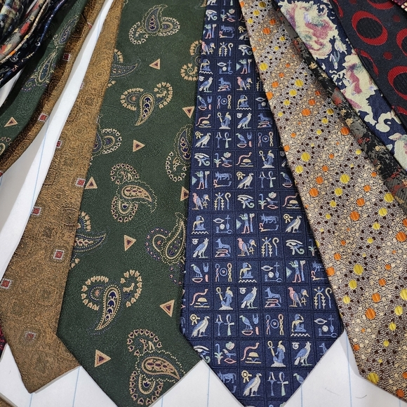 Bulk [#01] 12pcs Vintage Neckties 👔 vintage 💯 % Silk - Picture 7 of 12